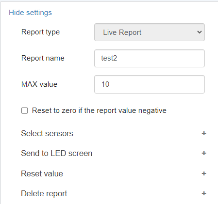 Report General Settings