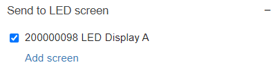 Send to LED Screen Snippet