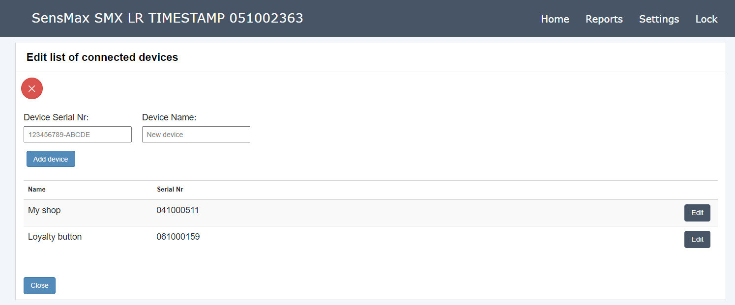 Edit Device List Button Screenshot