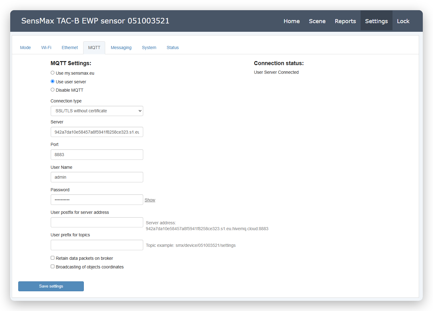 Interface Screenshot